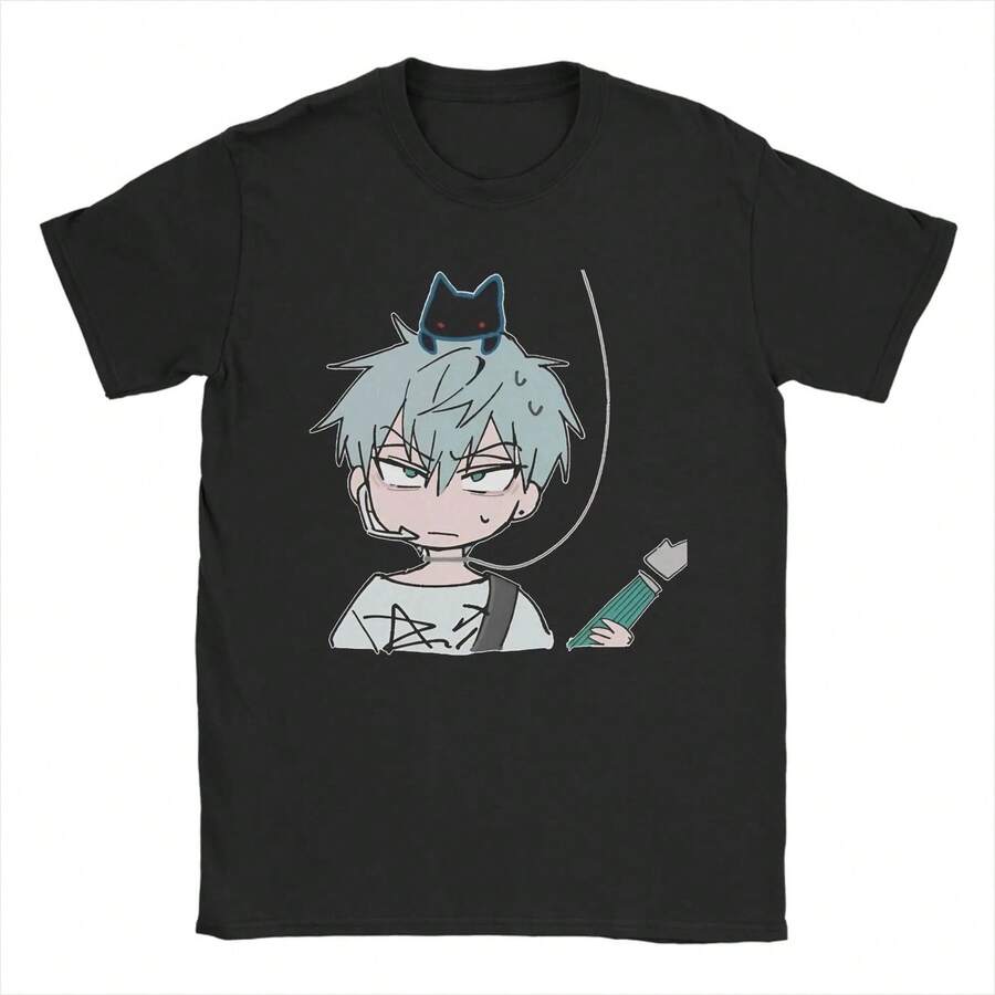 Camiseta Alien Stage de verano, de algodón puro, para adultos, con estampado hippie, modelo T1EE, manga corta, estilo vintage, 220 g. Camiseta de manga corta de algodón puro para hombre y mujer, tejido grueso, resistente a las arrugas y que no se deforma fácilmente. Estilo sencillo y versátil, ligero y transpirable, perfecto para ir al trabajo, viajar, acampar, ir de compras y para el tiempo libre diario. - Negro - Ver 1