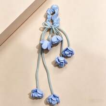 Ethereal Lily Of The Valley Ribbon Hair Tie, Gentle Side Ponytail Hair Rope, Sweet Fairy Hair Accessory For Bun Hairstyles - Multicolor - View 9