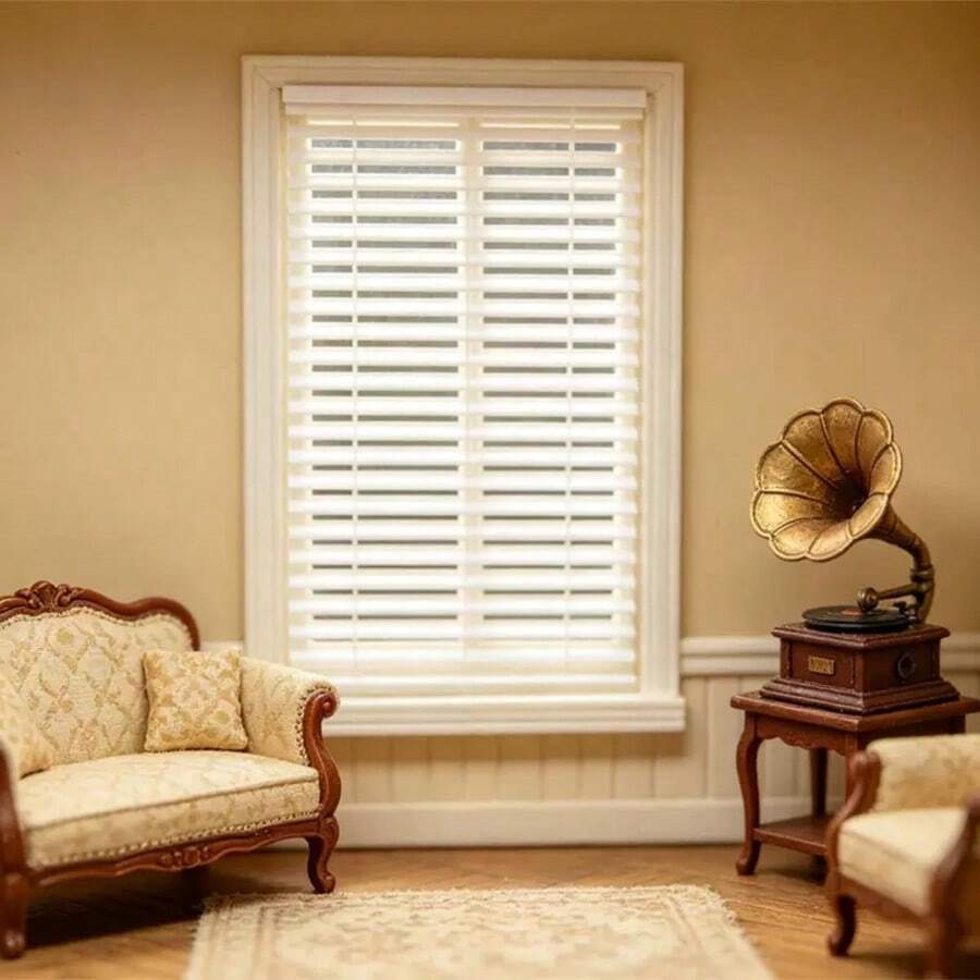 1:12 Dollhouse Mini Venetian Blinds Model, Miniature Scene Decor, Window Curtain Furniture | 1:12 Realistic Venetian Blinds Mini Model, BJD Doll House Scene Decor, 3D Printed Window Accessory | Miniature Scene Window Decor Accessories - Multicolor - View 1