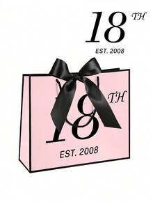 18/30/40/50/60/70° Compleanno Regalo di Anniversario Eleganti Borse di Carta Nere & Oro, Adatte per Uomini & Donne, Borse di Carta per Regali di Festa di Anniversario, Decorazione, Borse di Carta per Confezioni Regalo - Multicolore 7 - Visualizzare 11