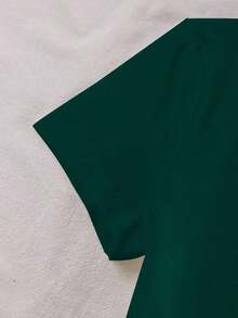 Camiseta vintage de corte holgado y transpirable, camiseta corta para mujer con estampado liso, estampado de cerezas, impresión por transferencia de calor, estilo Y2K, top corto sexy, camiseta corta de corte ajustado, adecuada para uso diario casual o looks de fiesta, con un estilo femenino juvenil y elegante, top estampado de manga corta, top básico versátil para el día a día. Moda - Negro 2 - Ver 8
