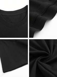 Men's Short-Sleeved Summer T-Shirt, Fun And Spanish Style. Loose And Comfortable. - Black - View 5