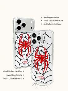 Marvel Spider Man Iron Man Cartoon Men's Phone Case, Compatible IPhone 17 Pro Max/17 Pro/Air/16 Pro Max/15 Plus/14/13/IP 17/15Pro/12 Pro/11/16 Plus,XR Apple Anti Fall And Anti Scratch Protective Case, - Clear - View 7