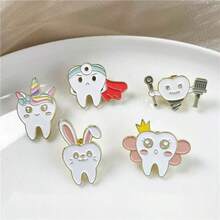 1/5/10 chiếc ngẫu nhiên Huy hiệu hình hoạt hình ngộ nghĩnh, sáng tạo, nhỏ giọt dầu, thích hợp để gắn lên quần áo và túi xách, phụ kiện nhỏ tinh tế. - Nhiều màu - Xem 3