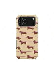 Always Late – Phone 17 Pro Max Case|   Cute Dachshund Dog Design With Pink Bows|   Playful Pet Aesthetic, Durable Dual-Layer Protection|   Compatible For Phone 17 Air, 16, 15, 14, 13, 12, 11 / Pro Max, Plus & Mini - Mixed Color 1 - View 1