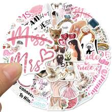 SCXXBSW 50PCS Wedding Season Stickers, Wedding Element Stickers, DIY Decorative Stickers. Perfect For Decorating Phones, Tablets, Laptops, Water Bottles, Suitcases And All Kinds Of Items. - Multicolor - View 10