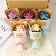5pcs/Set Creative Realistic Mini Rose Flowers, Suitable For Valentine's Day, Birthday Celebration, Wedding Decoration, And Room Decor - Pink - View 5
