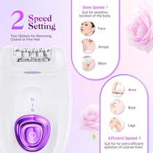 Máy triệt lông 2 trong 1 dành cho nữ với đèn LED và sạc USB, máy cạo điện dùng cho chân, nách, vùng bikini và toàn thân, dung lượng pin 600mAh. - Xem 7