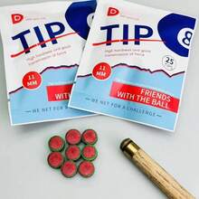 2 Pieces 11mm, 13mm, 14mm Pool Cue Tips, Multilayer Pigskin Pressing, Professional Snooker And American Nine-Ball Billiard Tip, Durable Fit, M Hardness - 2Pcs - View 4