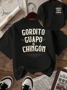 Frase divertida que celebra con humor y orgullo la confianza personal y el amor propio con letras grandes en tono vintage camiseta de mujer de doble cara con estampado moderno y casual - Negro - Ver 1