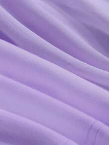 Vestido de hombros abiertos de unicolor, vestido de fiesta elegante para cumpleaños, Año Nuevo, baile de graduación, vestido de cóctel de hombros descubiertos de largo maxi - Morado - Ver 6