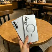 Luxury Magnetic Case Compatible With Samsung Galaxy S26 Ultra S25 Ultra S24 Ultra S23 Ultra S26 S25 FE A56 A36 A55 A57 A37 A17 A16 A06 A07 Soft TPU Case - Silver - View 9
