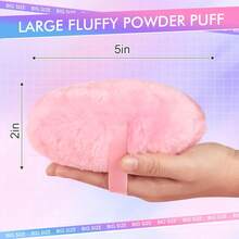 Large Velour Powder Puff For Body Powder With Container - 1 - View 6
