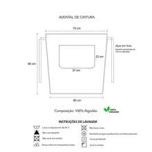 Avental de Cintura Amarelo Bistro Bar Eventos Buffet - Amarelo - Visão 3