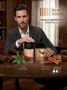 Avon Linea de aromas, BLACK SUEDE, Colonia en spray para caballero, AV, - Black Suede - Ver 2