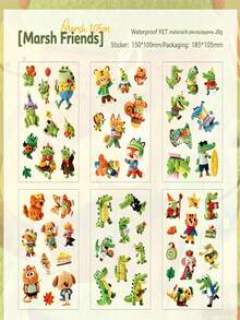 Fluffy Cute Animal Series Plush Cartoon Stickers, DIY Scrapbooking Materials, Water Bottle Decorative Stickers - Multicolor - View 15