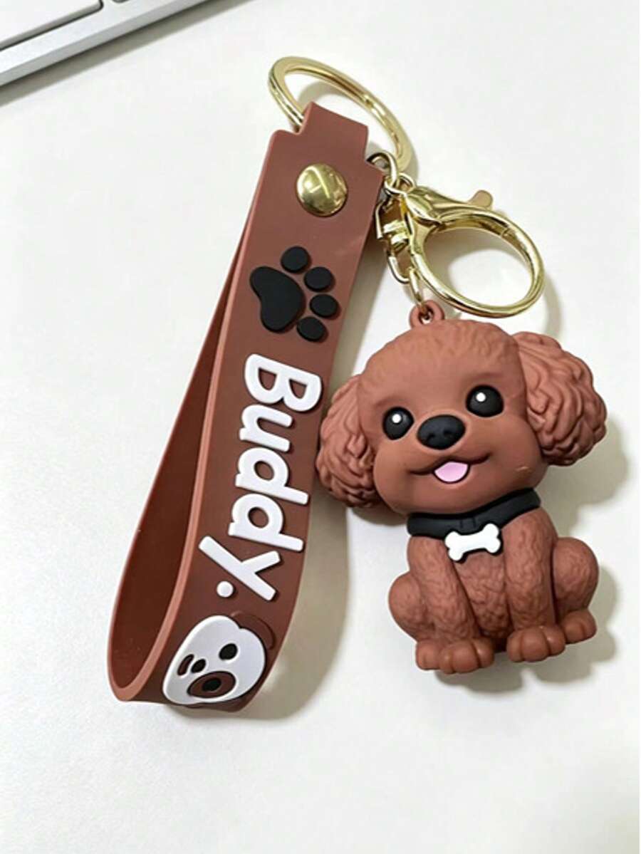 1个可爱卡通宠物狗钥匙扣,有贵宾犬、拉布拉多犬、柯基犬、哈士奇犬、柴犬、法国斗牛犬等多种犬种可选,创意动物钥匙圈,多功能包包挂饰,送给爱狗人士的完美礼物,可用作包包挂件、汽车装饰、送给老师、朋友、姐妹、母亲、父亲、毕业礼物和教师节礼物 - 彩色 - 查看 1