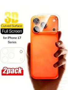 2pcs Transparent 3D Camera Lens Protector, Suitable For IPhone 17 Air/17 Pro/17 Pro Max/17/16 Pro Max/15 Pro Max/14 Pro Max/13/12/11 Pro Max. High-Definition Rear Camera Lens Protector, Made Of High-Hardness Tempered Glass, Clear Shooting, Full Coverage Design, Easy Installation, Scratch-Resistant, Anti-Drop, Smartphone Accessory, Compatible With Phone Cases, Providing Comprehensive Protection For Your Phone Aesthetics. - Clear - View 26