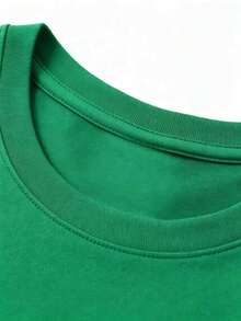 Solt 1 pieza| 100% Algodón Puro y Transpirable|Camiseta de Agradecimiento para Maestras Talla Grande - Gráfico de Enseñanza con Corazón, Colores Pastel - Algodón Suave y Transpirable Regalo Diario para Maestros para el Día del Maestro, Regreso a Clases - Ropa Casual para Maestras, Top Unisex para Verano100%cotton graphic - Verde - Ver 4