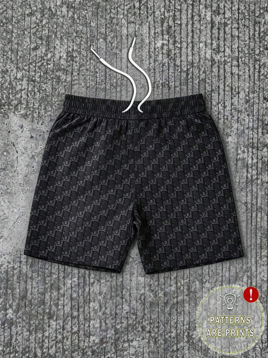 Men's Statement Print Shorts Fashion Designer Patterned Casual Daily Wear Shorts - 彩色 - 查看 1