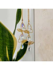 Elegant Butterfly Water Drop Suncatcher, Suitable For Balcony, Window, Yard Decoration, Holiday Gift, Festival Decor, Gift For Girls - A - View 8