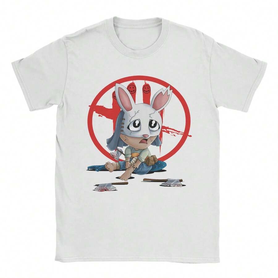 Camiseta Deads by Daylights Chibi Huntress, juego de asesinos Dbd Creat 100% algodón T1EEs, camisetas de manga corta, tallas grandes, tops de 220 g de algodón puro para hombres y mujeres, tejido grueso, resistente a las arrugas y que no se deforma fácilmente. Estilo sencillo y versátil, ligero y transpirable, perfecto para ir al trabajo, viajar, acampar, ir de compras y el tiempo libre diario. - Blanco - Ver 1