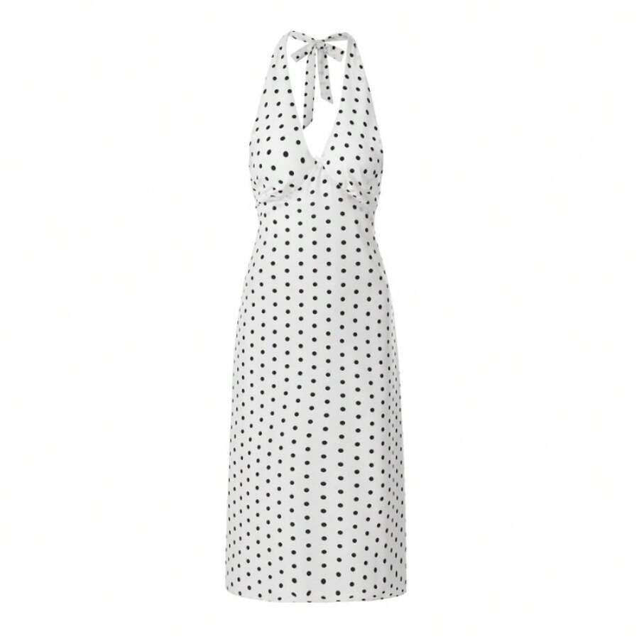 Women Midi Dresses - White - View 1