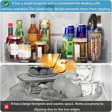Transparent 360° Rotating Refrigerator Storage Rack/Shelf/Rotating Tray/Spice Rack, Saving Space, Suitable For Condiments, Sauces, Jams – Suitable For Refrigerators, Cabinets, Tables, Wardrobes - one-size - View 6