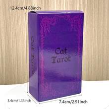 猫主题塔罗牌套装，附带详细使用指南，非常适合日常占卜和初学者。 - 彩色 - 查看 8
