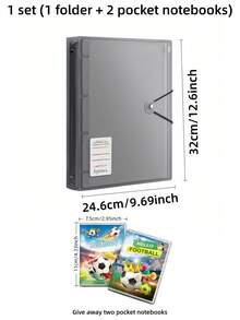 1set-Waterproof Document Organizer Folder Set, Clear Expanding File Bag With Pockets For Birth Certificates, Household,Stationery Supplies,School Supplies,Back To School Essentials,Stationery Set Adult - C - View 6