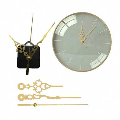 1 Set Quartz Clock Movement Kit, 16mm Shaft Length, Includes 1 Pair Gold Hands, For Wall Clock/Desk Clock Repair, Replacement And DIY, Suitable For Home And Office Decor, Thoughtful Gift For Clock Enthusiasts
