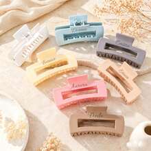 Custom Engraved Name Hair Clip, Personalized Hair Accessory, Perfect For Graduation Gift, Bridesmaid Gift, Teacher's Day Gift And Mother's Day Gift - Multicolor - View 2