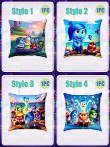 Disney All-Purpose Pillow Covers, Versatile Cushion Cases With Joy, Sadness, Anger & Disgust For Home & Dorm Decor,More Than Just Pillow Covers, The Four Vibrant Designs Feature Joy, Sadness, Anger, Disgust, And The Other Emotions In Playful, Colorful Scenes-From Boat Rides And Beach Days To Group Celebrations. - Pillow Case - View 8