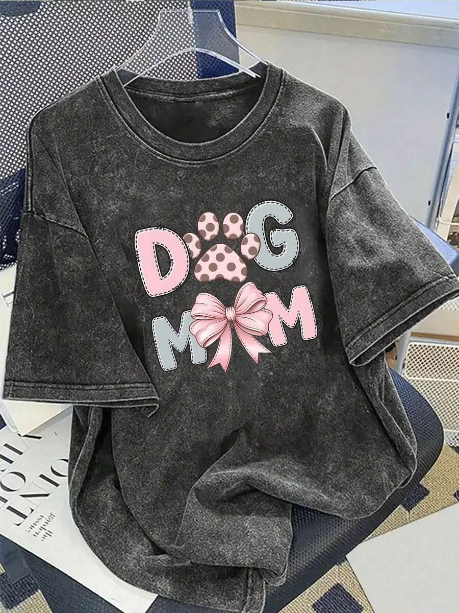 Camiseta de estilo vintage desgastado para mujer - Camiseta casual de manga corta y cuello redondo, lavable a máquina y adecuada para todas las estaciones, perfecta para un uso casual cómodo y como regalo para las fiestas. La camiseta sin cuello redondo es adecuada para usar durante todo el año.