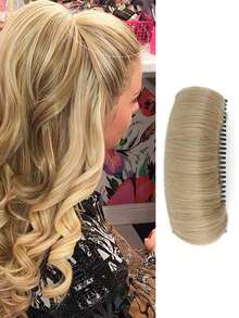 Postizo de cabello sintético con relleno de cabello e inserto de peine para agregar volumen y volumen a la parte superior de la cabeza y la frente. - Multicolor - Ver 16