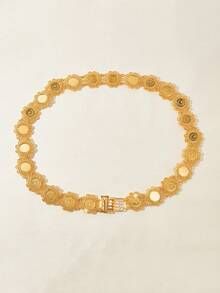 Mgyi Jewelry Gold Plated Lace Coin Waist Chain, Hollow Body Chain Belt For Women, Wedding And Party - PYD-012 - View 5