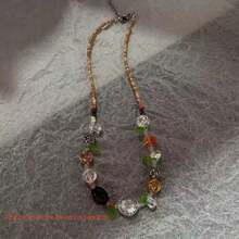 Collar con colgante de estrella de colores caramelo bohemio, accesorio de vacaciones de estilo Y2K multicolor para mujeres - Multicolor - Ver 7
