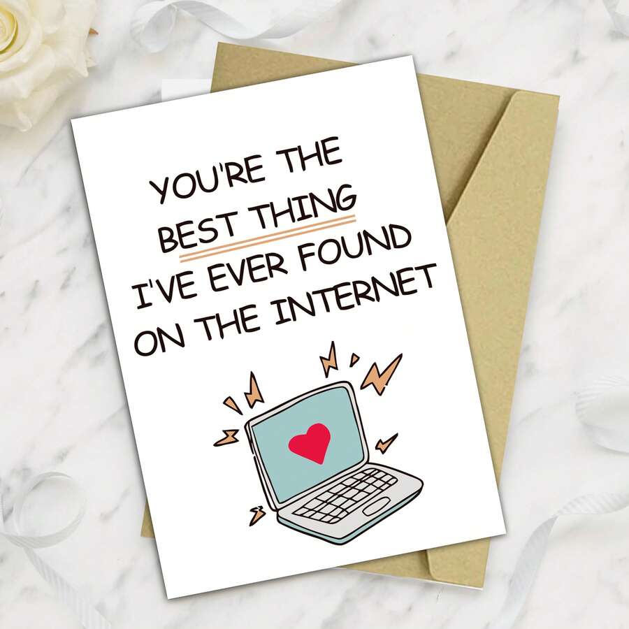 1 Thiệp chúc mừng hình trái tim "Anh yêu chia sẻ cuộc sống với em", thiệp lãng mạn cho ngày Valentine và kỷ niệm, chất liệu giấy kèm phong bì, phù hợp cho mọi dịp. - Mảnh duy nhất - Xem 1