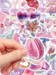 50 miếng dán hologram màu pastel, hình hoạt hình, thích hợp để trang trí sổ lưu niệm, máy tính xách tay, hành lý, đàn guitar, bình nước, ốp điện thoại, đồ tự làm, đồ dùng học tập và chuẩn bị cho năm học mới. - 50 cái - Xem 4