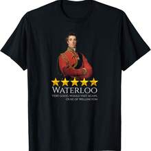 English History Meme - Battle Of Waterloo - Wellington T-Shirt - Black - View 1