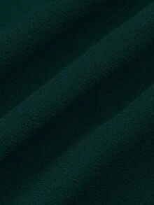 Pantalones informales de pierna ancha de unicolor para mujer - Verde Oscuro - Ver 3