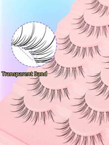 7 Pairs Cartoon Big Eye Lashes, Lightweight Anime False Eyelashes, Natural & Lengthening, Soft & Comfortable, Cartoon Lashes, 5-12mm - View 4