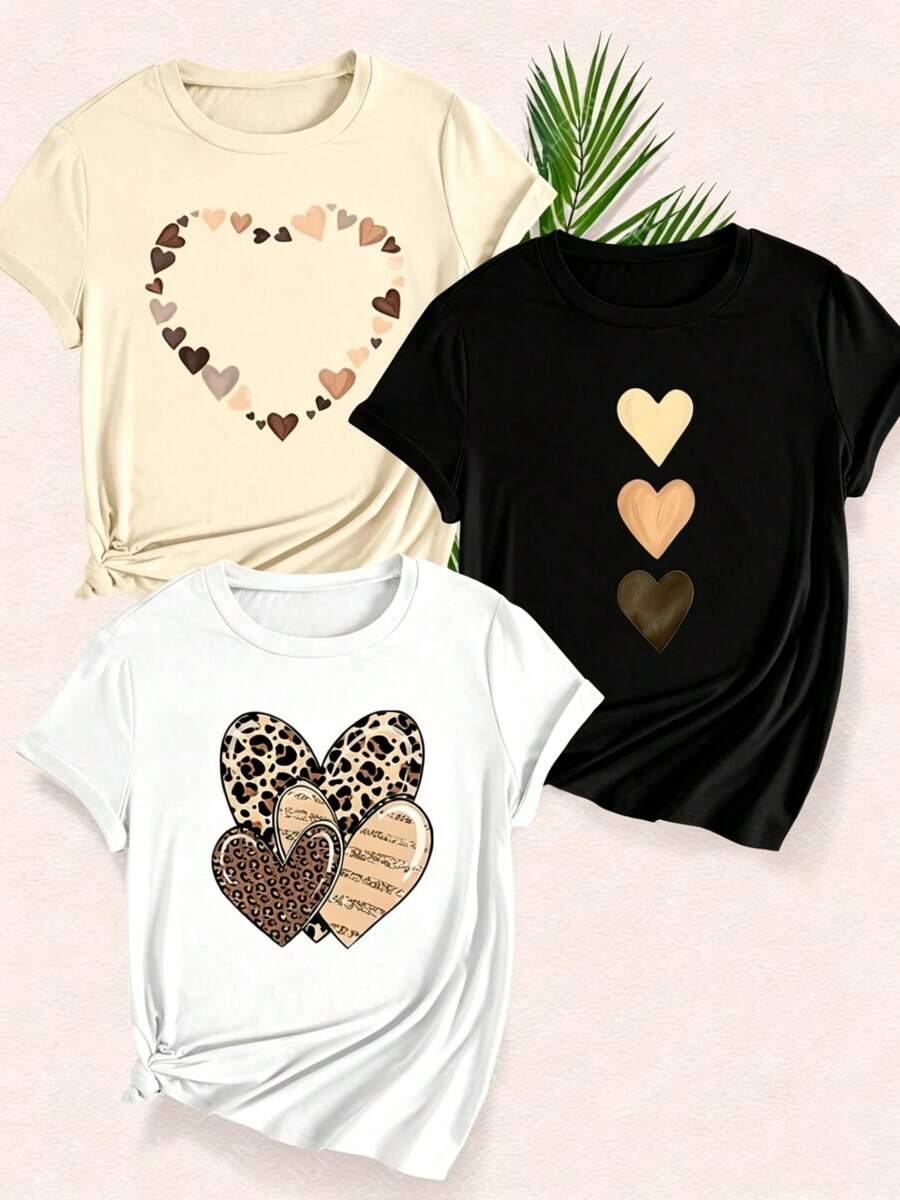 Prenda individual, no un conjunto de 3 piezas, 1 piezas/set de camisetas de manga suitable for streetwear, Top oversized cuello redondo daily outings, camping, concerts, hip-hop, rock, and rap events camiseta básica esencial para todo el año, adecuada para actividades diarias informales, una camiseta estampada de manga corta que se puede usar en cualquier situación: primavera, verano, otoño, invierno, vacaciones, visitas afamiliares, con un estilo versátil excelente calidad, camiseta de 100% algodón premium. - Negro - Ver 1