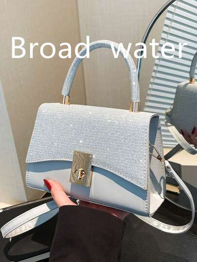 New Arrival Fashionable Minimalist Glossy Patchwork One Shoulder Crossbody Square Handbag For Women