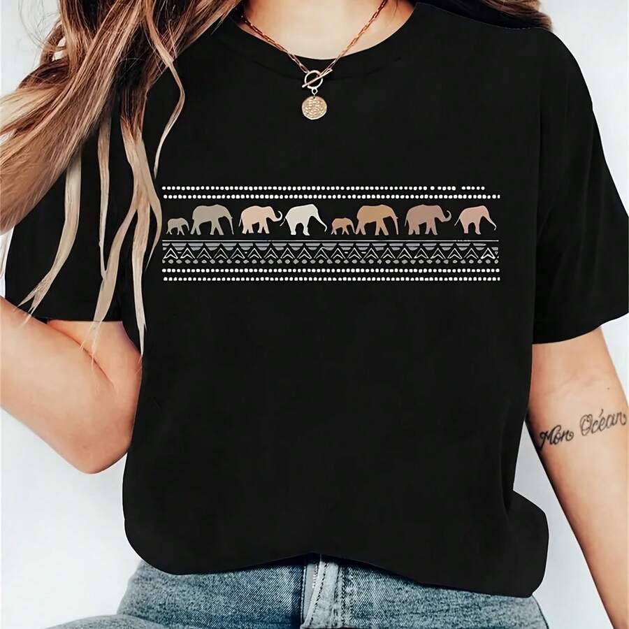 Camiseta Mujer Cuello Redondo Manga Corta Candy Candy Anime Retro Casual - Negro - Ver 1