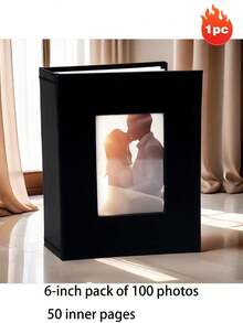 100-Page Large Capacity Creative Photo Album, 6-Inch Fabric Surface, Suitable For Family, Fashionable Wedding And Family Photo Memorial Album, Living Room, Office Decoration, Mother's Day Spring Gift - Multicolor - View 21