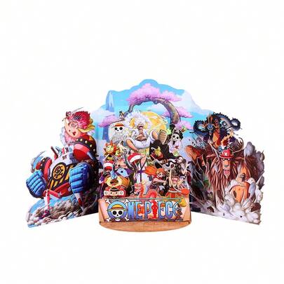 Miniso Carte pop-up 3D du navire des Pirates du Chapeau de Paille, carte artisanale thématique One Piece pour toutes les occasions