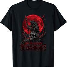 Off To Commit Shenanigans Funny Dark Fantasy Frog Meme T-Shirt - Black - View 1