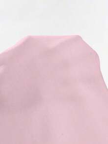 Camisa de manga de murciélago de unicolor casual, verano - Rosa Pálido - Ver 9