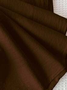 Camisa oscura minimalista casual, adecuada para el verano - Marrón - Ver 7
